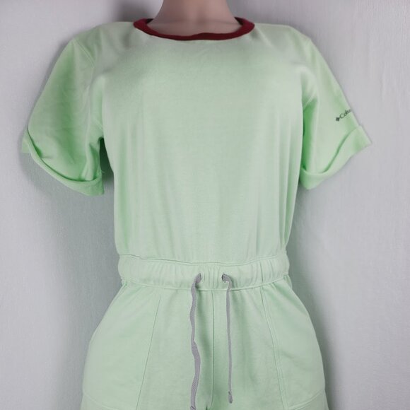 Columbia Women's Neon Mint Green Short Sleeve Crew Neck One-Piece Romper Size M - Picture 2 of 16
